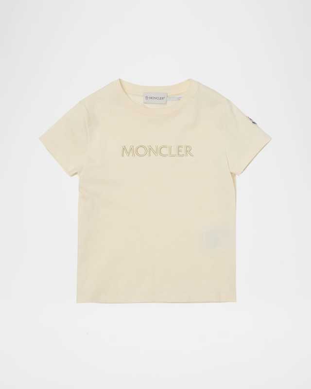 Girl's Tonal Logo Embroidery Short-Sleeve T-Shirt, Size 4-